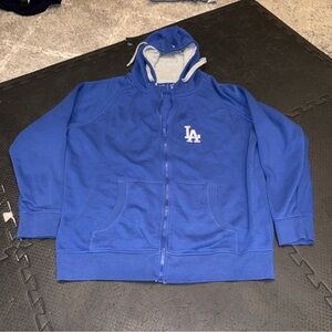 Men’s XL Antigua Victory Full Zip Los Angeles Dodgers Blue Hoodie